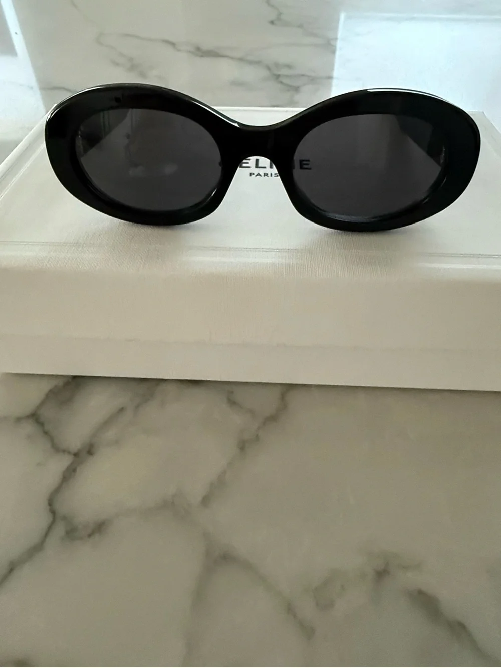 Celine Triomphe Oval Sunglasses Black. CL40194U, 01A, with Packaging